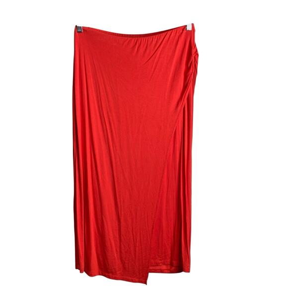 Skye 's The Limit Dresses & Skirts - Skye's The Limit Women's Orange Asymmetrical Maxi Skirt Size M‎ Lagenlook Boho